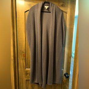 Loft XL dark gray sweater long cardigan vest